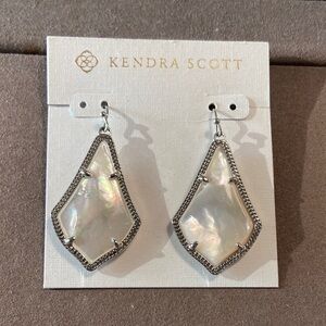 Kendra Scott Iridescent White and Silver Earrings